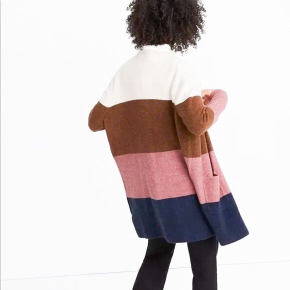 Madewell Kent Striped Cardigan Sweater - Picture 2 of 11